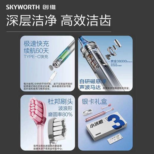 【创维】小冰棍电动牙刷 成人超声波电动牙刷 成人情侣款男女士通用 商品图4
