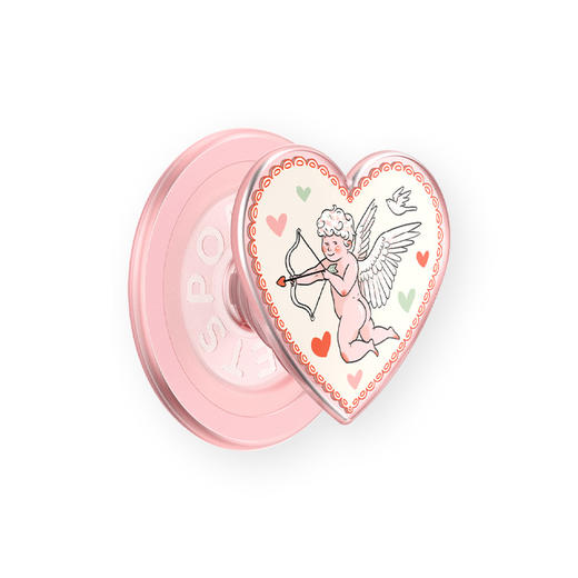 【甜】丘比特之箭·MagSafe圆啪嗒 MAGSAFE磁吸手机气囊支架 Round圆啪嗒系列 粉色 爱心 丘比特 商品图0