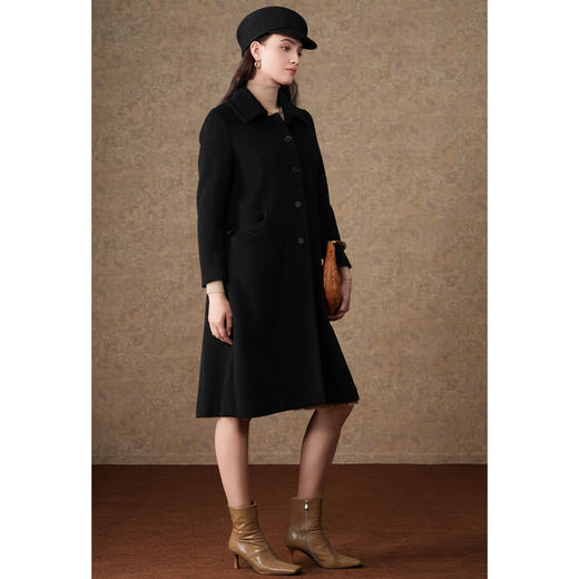 【100%绵羊毛】乔万尼冬绵羊毛大衣中长款呢子外套EI4A530 商品图6