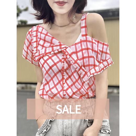 TYNVIE 不规则肩带上衣 商品图0