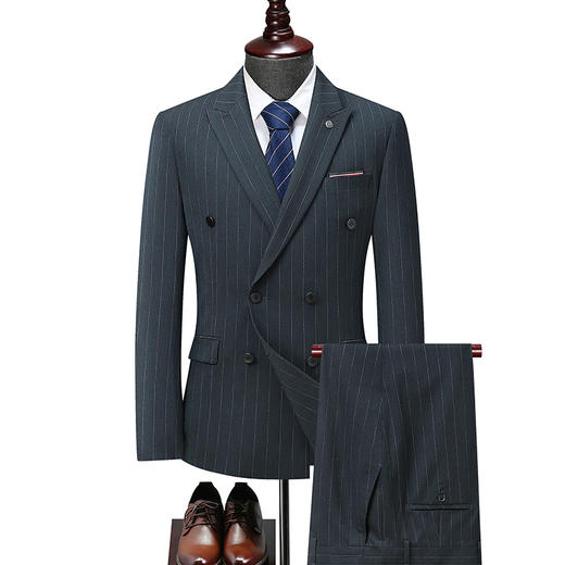 【商城同款】【DDS】大依优型大码西装休闲西服马甲三件套套装西裤外套裤子加肥加大肥佬休闲商务上衣男士胖子正装西装 商品图10