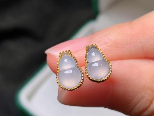 葫芦翡翠耳钉 商品图2