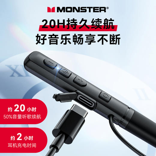 【魔声】SG03Pro蓝牙耳机 挂脖式蓝牙耳机 无线入耳式 运动降噪超长续航 商品图5