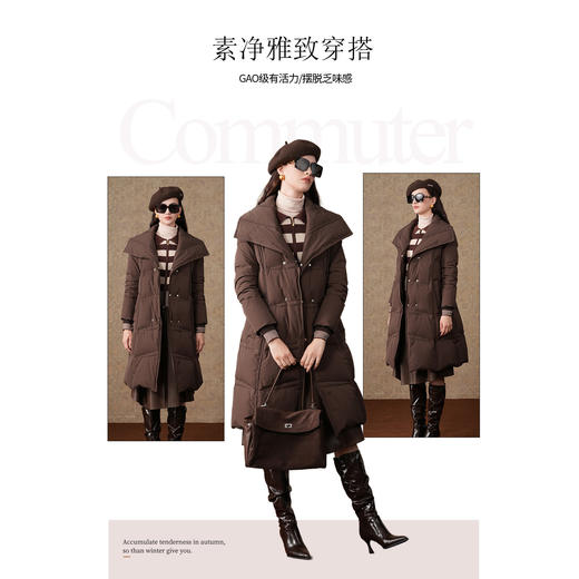 乔万尼羽绒服复古加厚过膝收腰EM4T656 商品图2