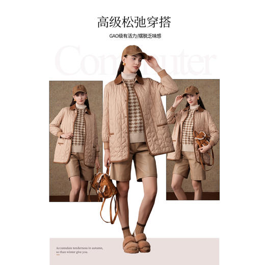 乔万尼新品棉服减龄撞色小香风设计ET4T023 商品图3