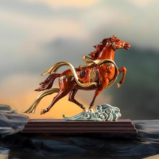 朱炳仁铜 平步青云马摆件客厅玄关电视柜书房家居装饰高端礼品 商品图2