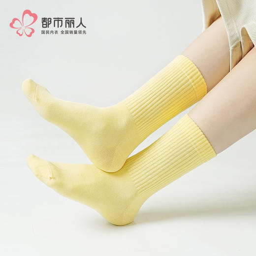 都市丽人中高含棉简约生活常规袜LCHDB6 商品图0