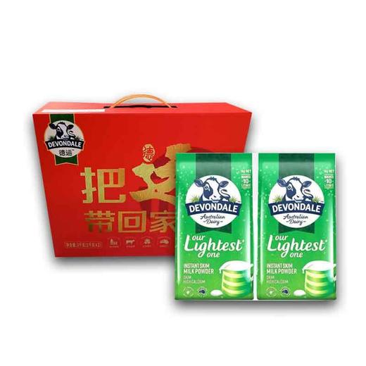 德运奶粉礼盒装（全脂1kg*2 /脱脂1kg*2） 商品图1