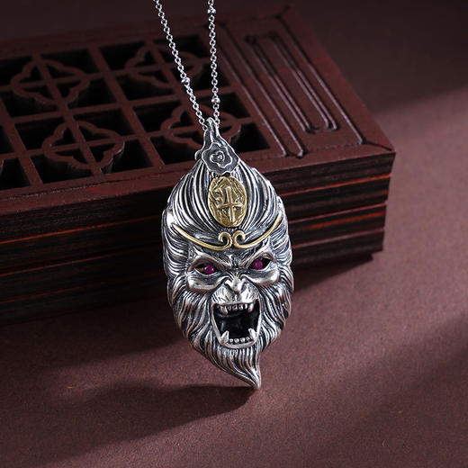 子佩集S925银【悟空圣佛】吊坠纯银【E109】【E189】仿古黑神话悟空双面佛(不含链)2501 商品图4