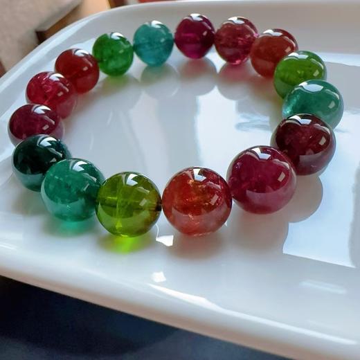 12mm单圈彩虹碧玺手串 商品图2