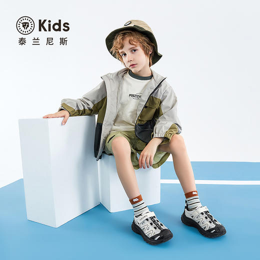 泰兰尼斯kids童鞋春季新款儿童户外露营鞋防滑鞋男女童透气运动鞋 T01D5A5698 商品图4