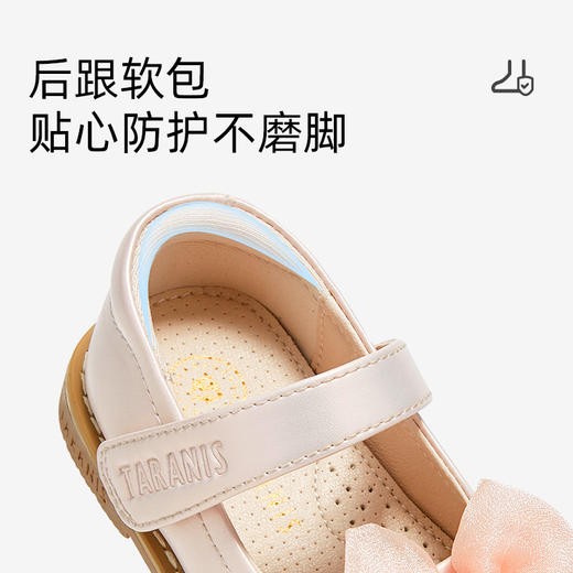 泰兰尼斯女童公主鞋法式绝美小皮鞋春季新款女宝宝包头软底学步鞋 T03T5A5764 商品图3