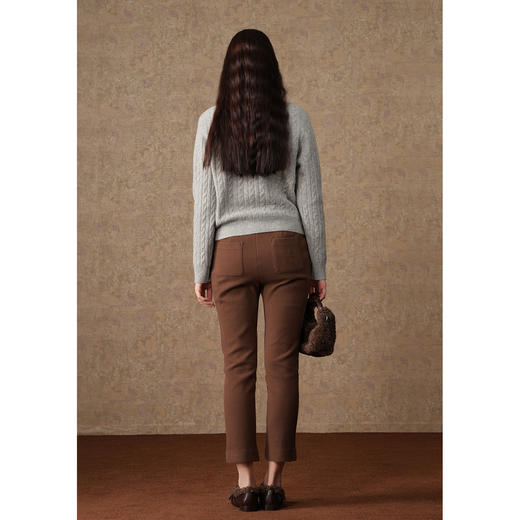 乔万尼绵羊毛休闲裤羊毛呢保暖烟管裤显瘦百搭ET4F813 商品图4