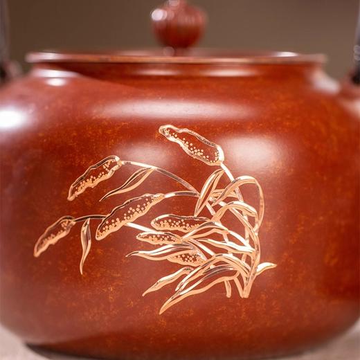 朱炳仁铜 红福满堂壶烧水壶泡茶壶中式大容量铜壶约1.5L 商品图3