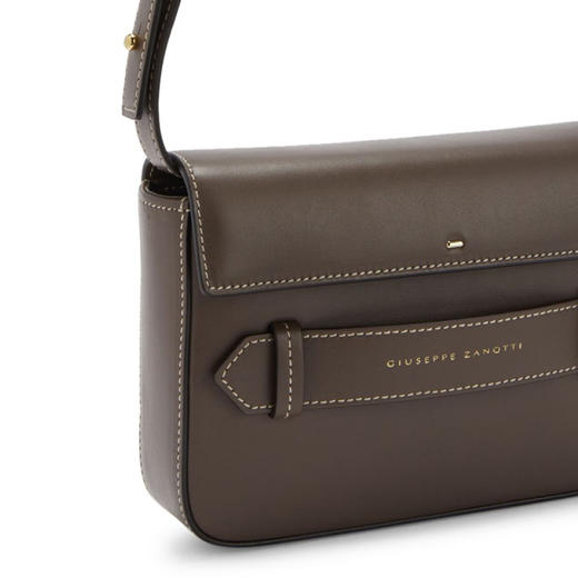 Giuseppe Zanotti 女士字母徽标单肩包 棕色 IB40007003 商品图2