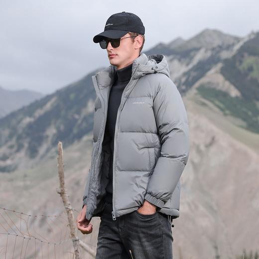 【新国标90白鸭绒】90绒子蓬松白鸭绒 连帽羽绒服男加厚保暖冬季面包外套短款 商品图3