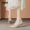 ZHR则则浅口单鞋女2024新款百搭高跟鞋子尖头透气懒人鞋ins女鞋子 商品缩略图5