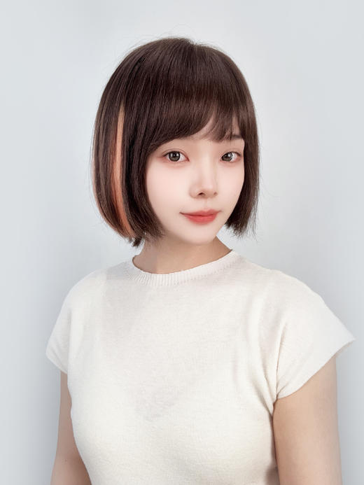 瑞贝卡假发女全真人发挂耳挑染炫彩接发片中长直发片潮流女团佩饰 商品图4