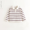 马克珍妮女童复古条纹POLO领T恤 儿童上衣2025年春装新款250166 商品缩略图0