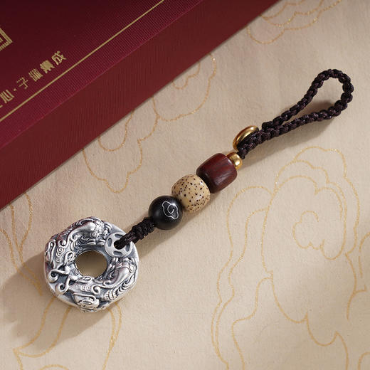 子佩集S999银【貔貅护主】钥匙扣纯银【DZ1110-1】原创作品2501 商品图2