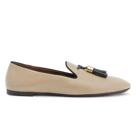 Giuseppe Zanotti 女士皮革流苏乐福鞋 卡其色 I460002002