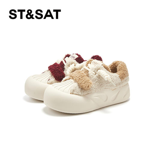 星期六休闲拼色厚底嘭嘭面包鞋SSC411DEP8 商品图10