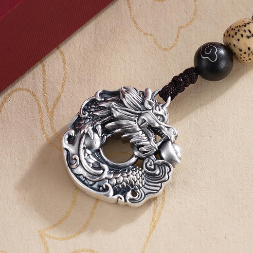 子佩集S999银【龙宝祥瑞】钥匙扣纯银【DZ1110】原创作品2501 商品图3