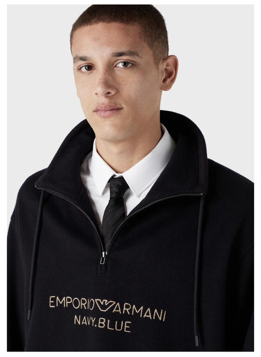 E@ 半拉链 厚毛圈高领卫衣外套 WY886 商品图0