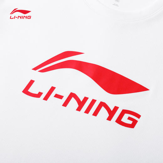 李宁羽毛球服男女同款经典系列透气速干短袖文化衫 大logoT恤ATSU493 商品图4