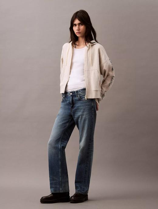 新年折扣！CK女士logo拉链帽衫卫衣 商品图7