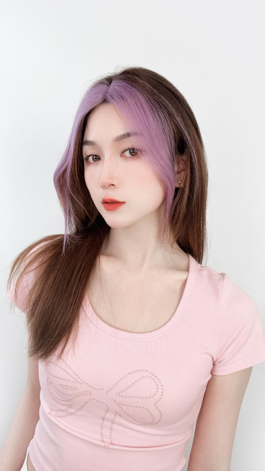 潮酷发带染时尚色挑染自然隐形无痕全真人发头顶补发片 商品图3