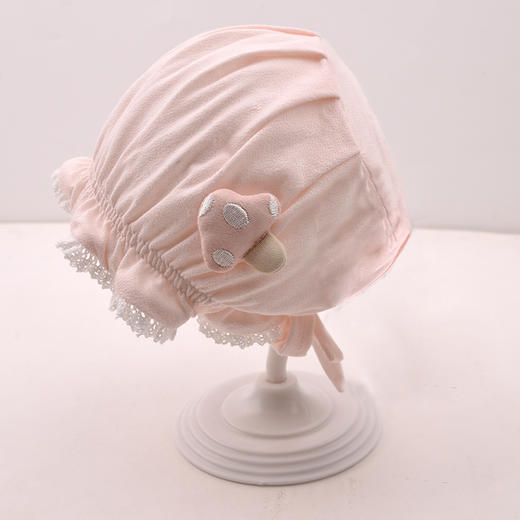 棉果果专柜同款春夏款新生儿百天女童可爱公主花边帽M524500400087 商品图3