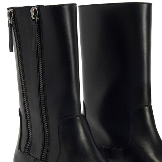 Giuseppe Zanotti 女士拉链皮革短靴 黑色 I470012002 商品图3
