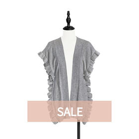 TYNVIE 多用途羊绒混纺背心/披肩 - 紫灰