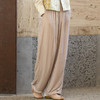 牧衣游原创 丝绒净色裤子女新款柔软垂感文艺宽松百搭休闲裤 见月 商品缩略图0