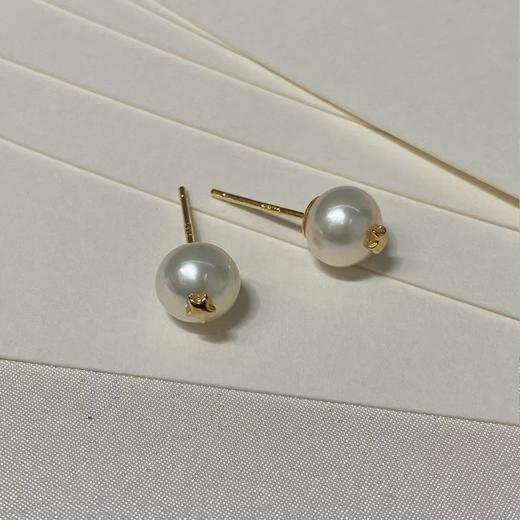 ANNANN金色星星珍珠耳钉 商品图1