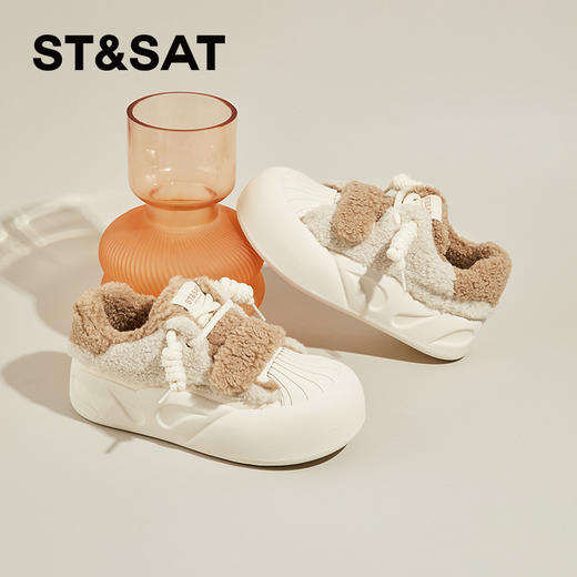 星期六休闲拼色厚底嘭嘭面包鞋SSC411DEP8 商品图8