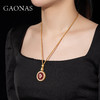 GAONAS中式国风红色罗盘设计项链11232XR 商品缩略图5