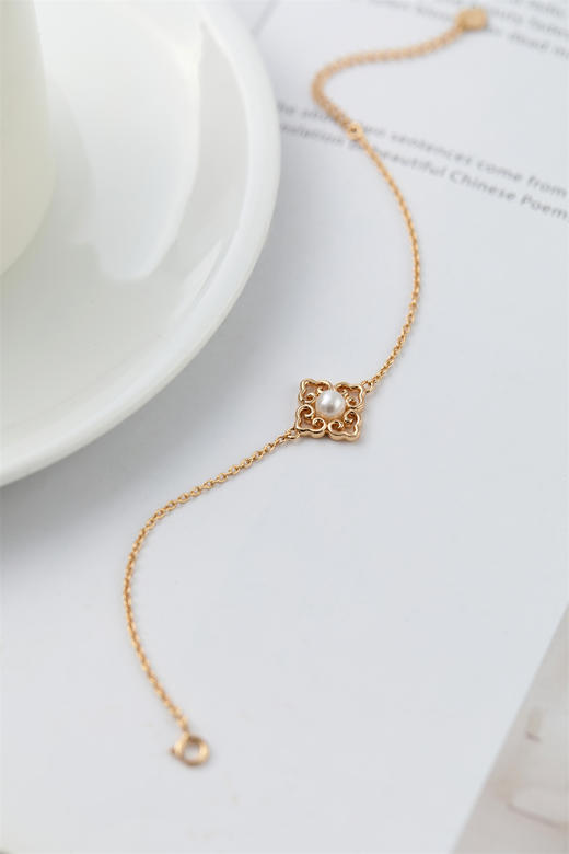 pearl moments珍刻  万事如意 四叶草（珍珠）手链 商品图3