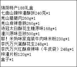 【大都会】绵阳特产188礼盒 商品图1