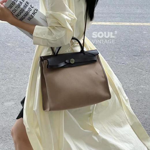 顺丰包邮63841洛诗琳质感细腻时髦感帆布拼皮手提斜挎包00585 商品图2