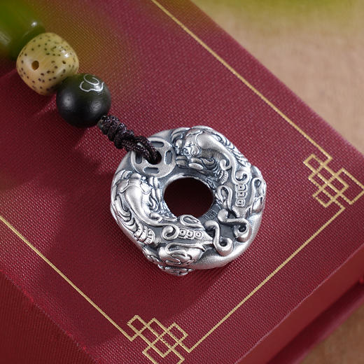 子佩集S999银【貔貅护主】钥匙扣纯银【DZ1110-1】原创作品2501 商品图4