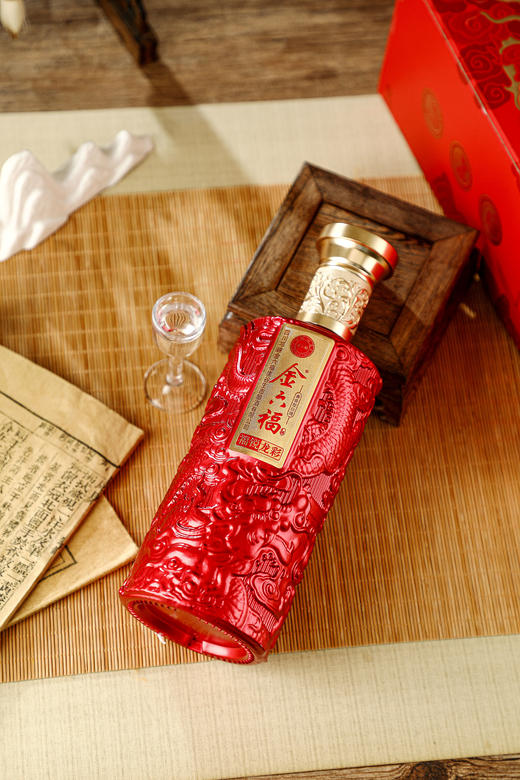【春节热款】金六福福锐龙彩 兼香型白酒 50.8%vol 500ml*6瓶 商品图1