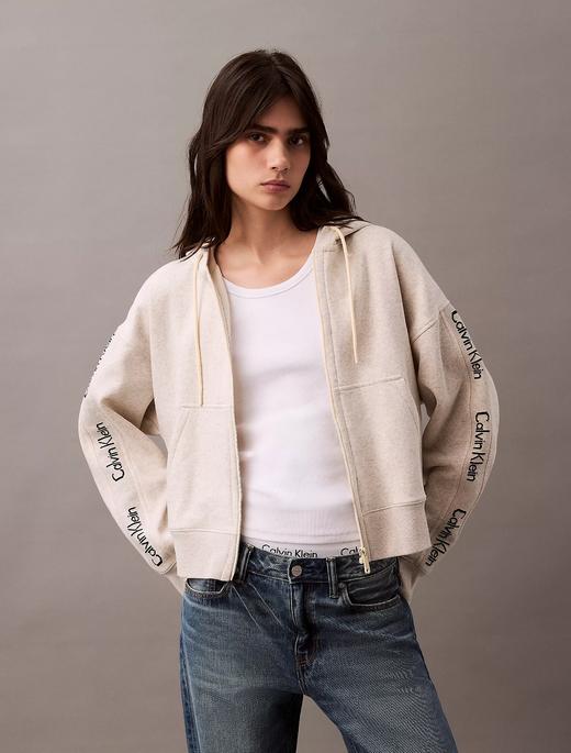 新年折扣！CK女士logo拉链帽衫卫衣 商品图9