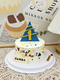 生日旗帜款蛋糕