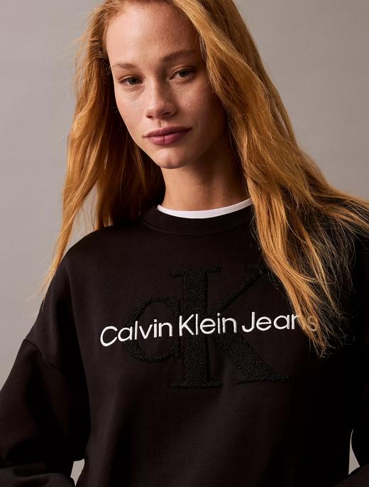 新年折扣！CK女士logo圆领卫衣 商品图6