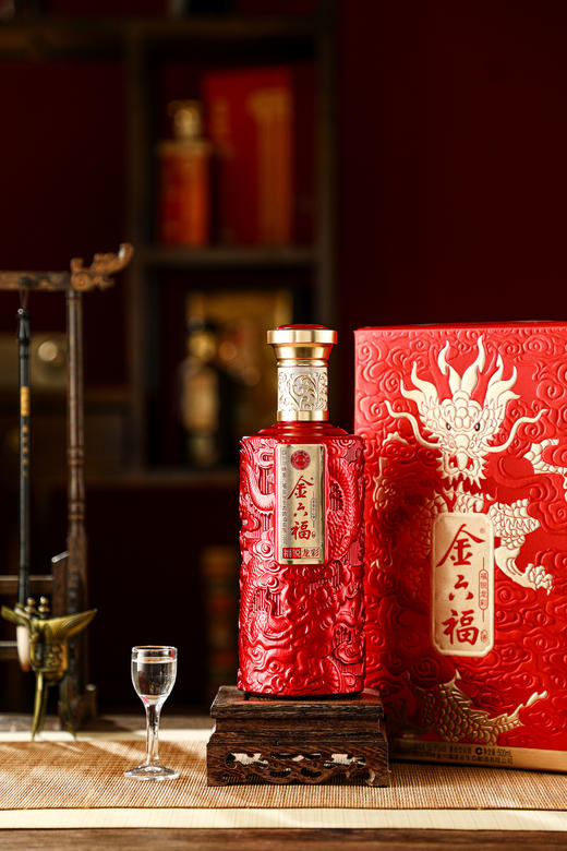 【春节热款】金六福福锐龙彩 兼香型白酒 50.8%vol 500ml*6瓶 商品图3