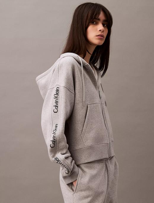 新年折扣！CK女士logo拉链帽衫卫衣 商品图4