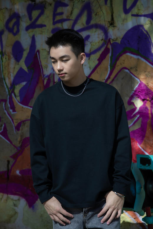 S510111107夸张印花联名长袖T恤 商品图0