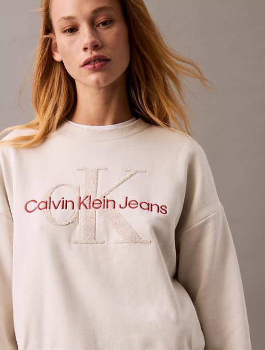 新年折扣！CK女士logo圆领卫衣 商品图3